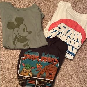 3 Youth Med Disney shirts -Abercrombie, Gap